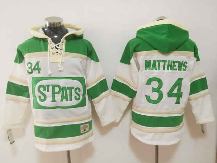 Toronto Maple Leafs #34 Auston Matthews White St. Patrick's Day All Stitched Hooded Sweatshirt,We sell and wholesale Toronto Maple Leafs #34 Auston Matthews White St. Patrick's Day All Stitched Hooded Sweatshirt on line form chian!